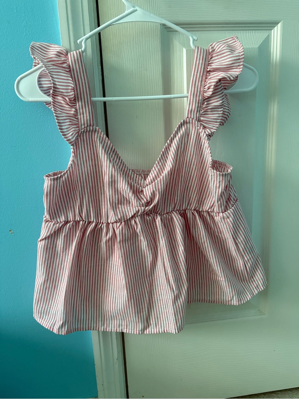Striped Babydoll Ruffle Tank Top